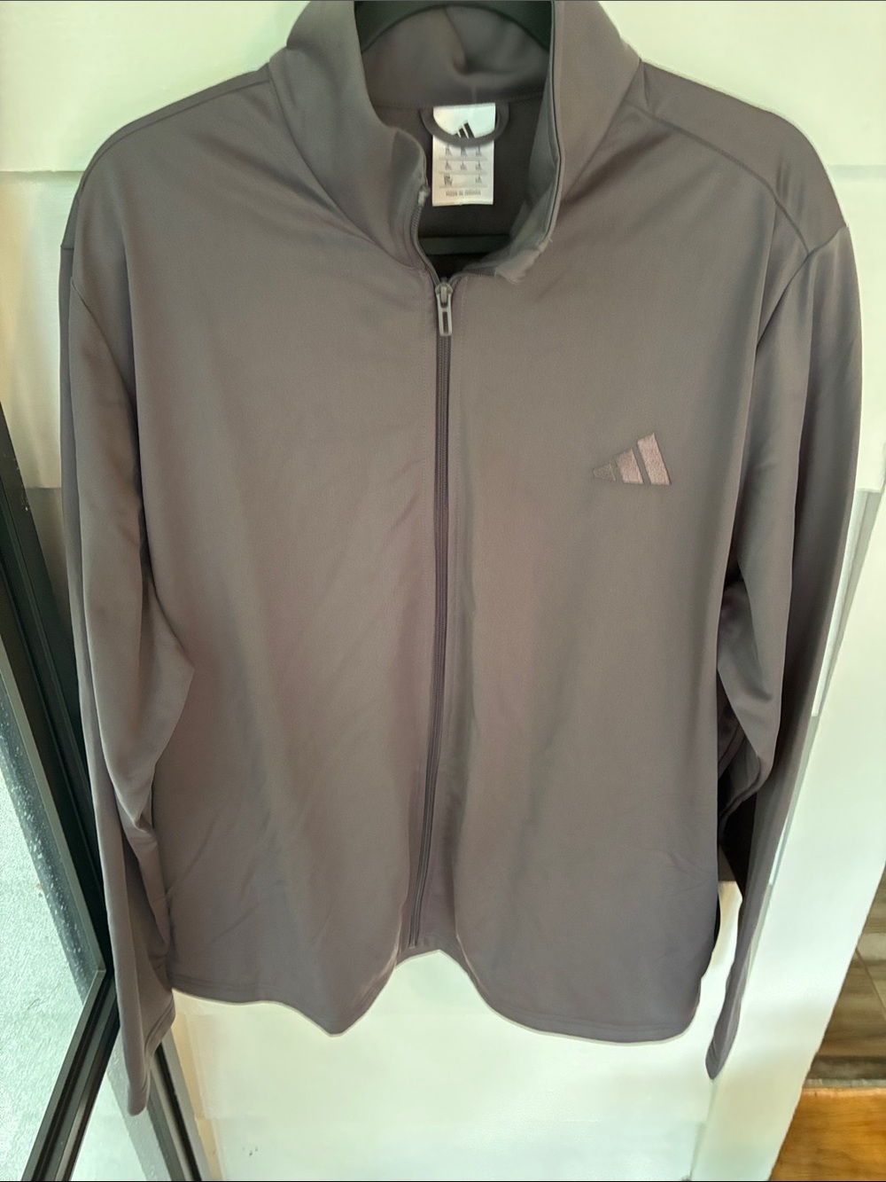 adidas Men’s Full-Zip Performance Jacket - Light Gray